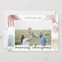 Feestelijke dennenboomtak vrolijk kerst familie fo