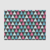 Feestelijke dennendriehoek Mozaïek Abstract Kerst  Tissuepapier (Voorkant)