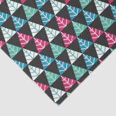 Feestelijke dennendriehoek Mozaïek Abstract Kerst  Tissuepapier (Detail)