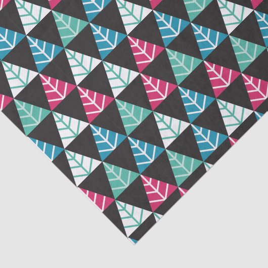 Feestelijke dennendriehoek Mozaïek Abstract Kerst  Tissuepapier (Detail)