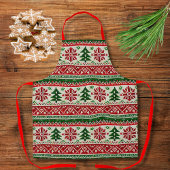 Feestelijke dennenmotieven schort