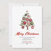 Feestelijke designer kerstboom kerstkaart (Voorkant)