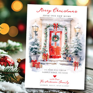 Feestelijke Deuropening Kerstmis Nieuwe Huis Verhu Aankondiging