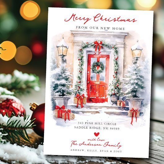 Feestelijke Deuropening Kerstmis Nieuwe Huis Verhu Aankondiging