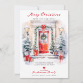 Feestelijke Deuropening Kerstmis Nieuwe Huis Verhu Aankondiging (Voorkant)