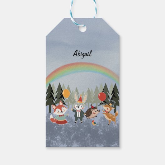 Feestelijke dieren cadeaulabel (Voorkant)