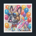 Feestelijke Dieren Feestservetten Servet<br><div class="desc">Papieren servet Party Animal
ontworpen door Happy Planet Events</div>