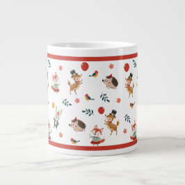 Feestelijke dieren grote koffiekop