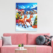 Feestelijke dieren Kerst Canvas Art 18"x24"Design (Insitu (Woonkamer))