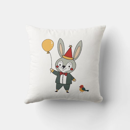 Feestelijke dieren - Konijn Kussen (Achterkant)