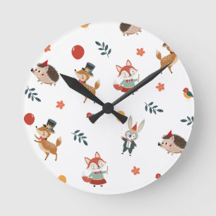 Feestelijke dieren ronde klok