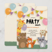 Feestelijke Dieren Uitsneden Kaart (Voorkant / Achterkant)