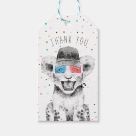 Feestelijke Dieren Verjaardagsfeest Favoriete Dank Cadeaulabel