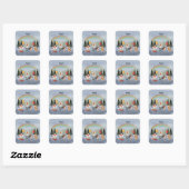 Feestelijke dieren vierkante sticker (Vel)