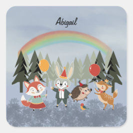 Feestelijke dieren vierkante sticker