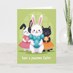 Feestelijke Dieren Vrienden Eierkaart Kaart