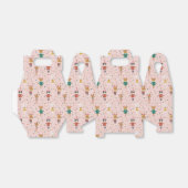 Feestelijke Dierenvrienden Kerstpatroon Bedankdoosjes (Uitgevouwen)