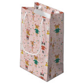 Feestelijke Dierenvrienden Kerstpatroon Klein Cadeauzakje (Achterkant Gekanteld)