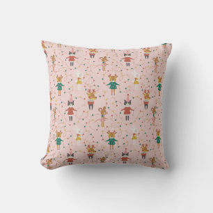 Feestelijke Dierenvrienden Kerstpatroon Kussen