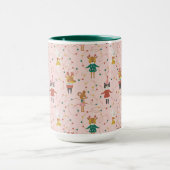 Feestelijke Dierenvrienden Kerstpatroon Mok (Midden)