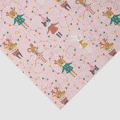 Feestelijke Dierenvrienden Kerstpatroon Tissuepapier (Detail)