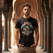 Feestelijke Dino Sticker: Jura Santa T-shirt