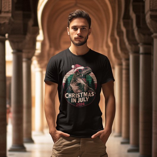 Feestelijke Dino Sticker: Jura Santa T-shirt