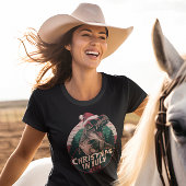 Feestelijke Dino Sticker: Jura Santa T-shirt