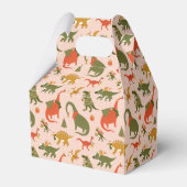 Feestelijke Dinosaur kerstboom vakantiepatroon Bedankdoosjes (Achterkant)