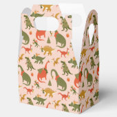 Feestelijke Dinosaur kerstboom vakantiepatroon Bedankdoosjes (Geopend)