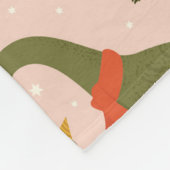 Feestelijke Dinosaur kerstboom vakantiepatroon Fleece Deken (Hoek)