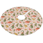 Feestelijke Dinosaur kerstboom vakantiepatroon Kerstboom Rok (Gekanteld)