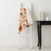 Feestelijke Dinosaur kerstboom vakantiepatroon Sherpa Deken (In situ)