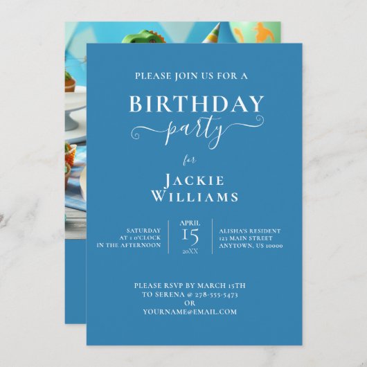 FEESTELIJKE DINOSAURUS THEMA VERJAARDAG TAART PART KAART (Voorkant / Achterkant)