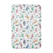 Feestelijke Dinosaurussen Kerstpatroon Badmat (Voorkant Verticaal)