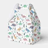 Feestelijke Dinosaurussen Kerstpatroon Bedankdoosjes (Achterkant)