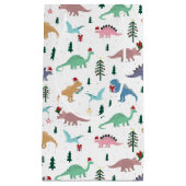 Feestelijke Dinosaurussen Kerstpatroon Klein Cadeauzakje (Voorkant)