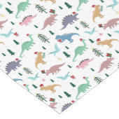 Feestelijke Dinosaurussen Kerstpatroon Korte Tafelloper (Hoek)