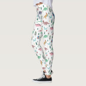Feestelijke Dinosaurussen Kerstpatroon Leggings (Links)