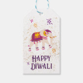 Feestelijke Diwali Olifant Cadeaulabel (Voorkant)