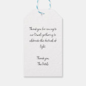 Feestelijke Diwali Olifant Cadeaulabel (Achterkant)