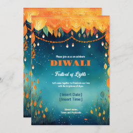 Feestelijke Diwali Reverie Kaart