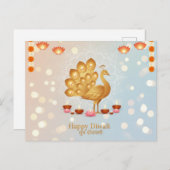 Feestelijke diwali viering briefkaart (Voorkant / Achterkant)