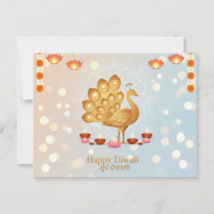 Feestelijke diwali viering briefkaart
