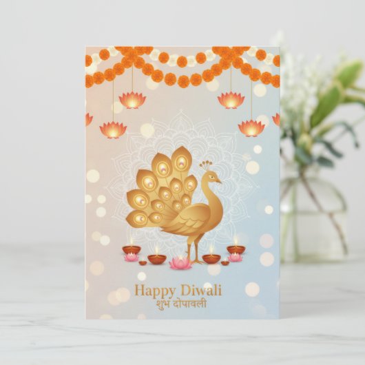 Feestelijke Diwali-viering Kaart (Staand voorkant)