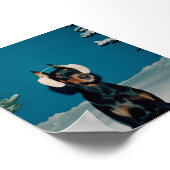 Feestelijke Doberman Poster (Hoek)