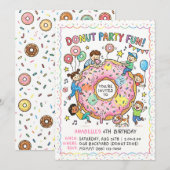 Feestelijke Donut Uitnodiging (Voorkant / Achterkant)