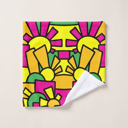 Feestelijke Doodle Art 42 Bad Handdoek (Wasdoekje)