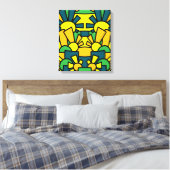Feestelijke Doodle Art 42 Canvas Afdruk (Insitu (Slaapkamer))