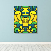 Feestelijke Doodle Art 42 Canvas Afdruk (Insitu (Houten vloer))